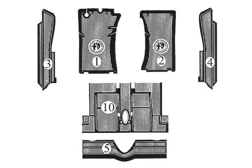 Alfa Romeo Spider (105 Series) Rubber Mat