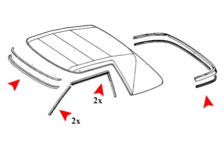 Mercedes W113 Soft-Top Seal Kit