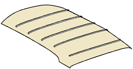 Mercedes W100 no Sunroof Headliner