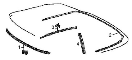 Mercedes W129 Soft-top Rubber Seals