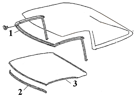 Mercedes W129 Hardtop Rubber Seals