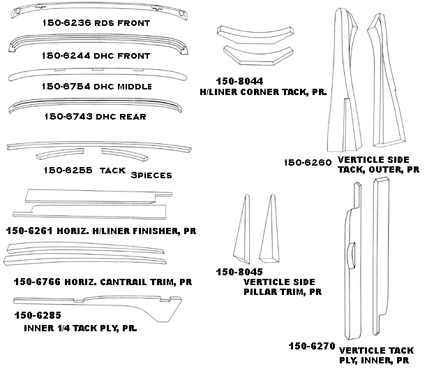 XK150 Jaguar convertible top wood
